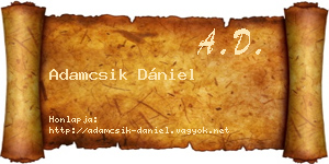 Adamcsik Dániel névjegykártya