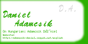 daniel adamcsik business card